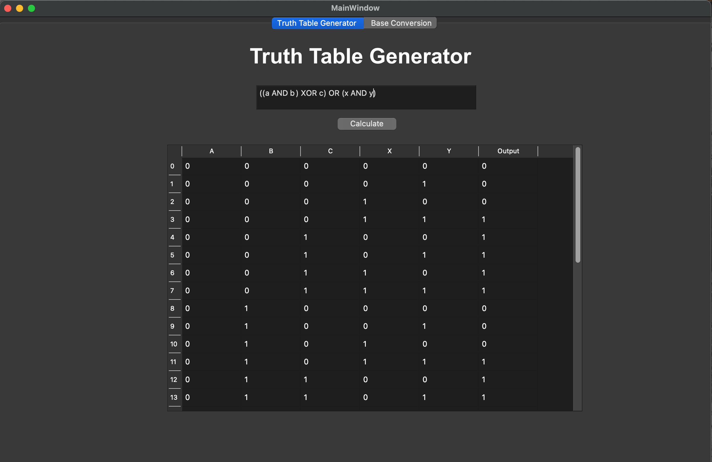 Truth Table Generator C | Cabinets Matttroy